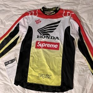 ** SOLD ** Supreme x Honda Fox Racing Moto Jersey Top Red